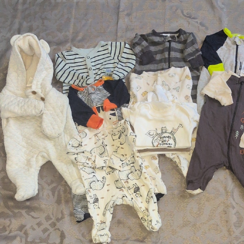 Gerber And carters Kids One Pieces - White, Gray, Black, Orange